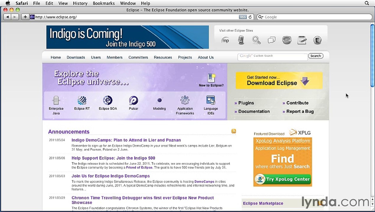 Android App Development with Java Essential Training Lynda - 1. Getting Start-4 EclipseMac