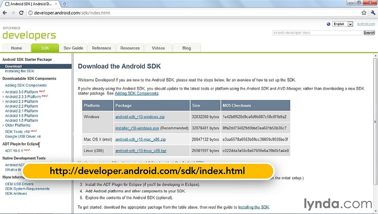 Android App Development with Java Essential Training Lynda - 1. Getting Start-6 ADT