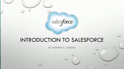 INTRODUCTION TO SALESFORCE