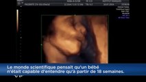 Un bébé chante dans le ventre de sa mère en entendant de la musique