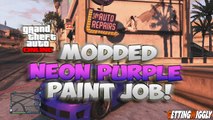 GTA 5 Online Neon Purple Paint Color on ANY Car GTA V Secret Slate Blue Color Modded Paint