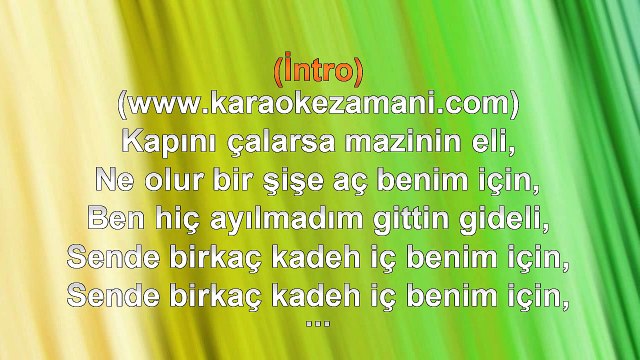 Kıraç - İç Benim İçin - 2012 TÜRKÇE KARAOKE