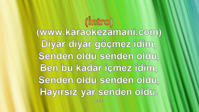 Kıvırcık Ali - Senden Oldu - 2011 TÜRKÇE KARAOKE