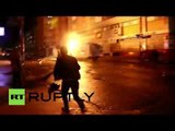 RAW: Protesters throw petrol bombs at water cannons, clash with police after Ankara blasts