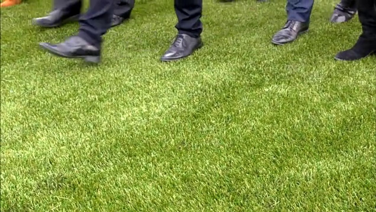 Visite des travaux du terrain synthétique de Football