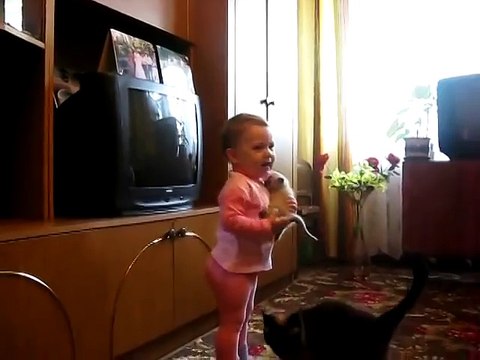 Кошка забрала котенка =)