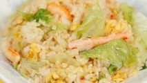 Crab Lettuce Chahan (Fried Rice Recipe) かにとレタスのチャーハン 作り方 レシピ