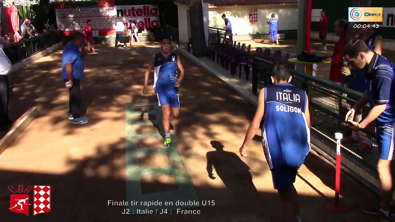 Finale tir rapide en double U15, Challenge International Denis Ravera, Sport Boules, Monaco 2015