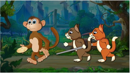 Cat and Monkey Story (बिल्लियां और चालाक बंदर) - Moral Stories - Hindi  Animated Stories For Kids - video Dailymotion