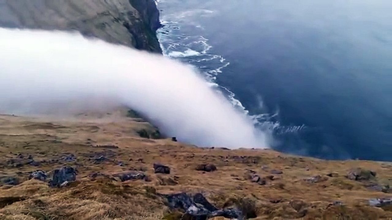 Amazing Fog Waterfall