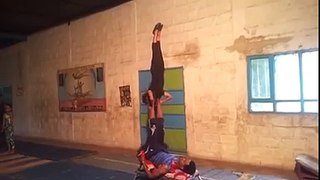 Acrobatic Brothers Practice High-Flying Moves