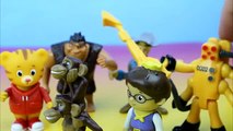 Marvel Super Hero Adventures PlaySkool Heroes Rescue Jet IronMan & Wolverine Bane takes Spongebob