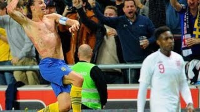 Zlatan Ibrahimovic amazing 30 yard bicycle kick goal Sweden vs England 4-2