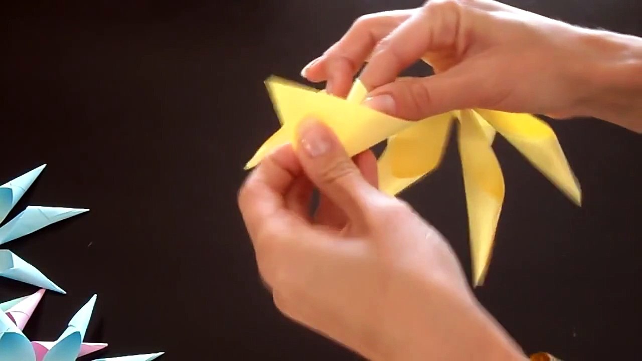 Kağıt katlama - Yılbaşı süsleme - YILDIZ