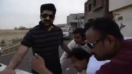 Imran Khan Protecting himself from Helicopter . Unseen Video