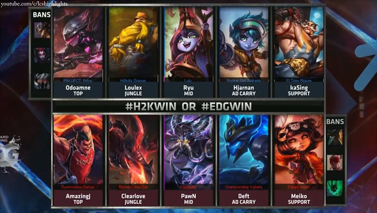 H2K vs EDG Highlights - H2K GAMING vs EDWARD GAMING - S5 WORLDS 2015 GROUP STAGE