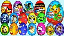 Surprise Eggs Kinder Surprise Frozen Minnie Mouse Mickey Mouse Spiderman Angry Birds