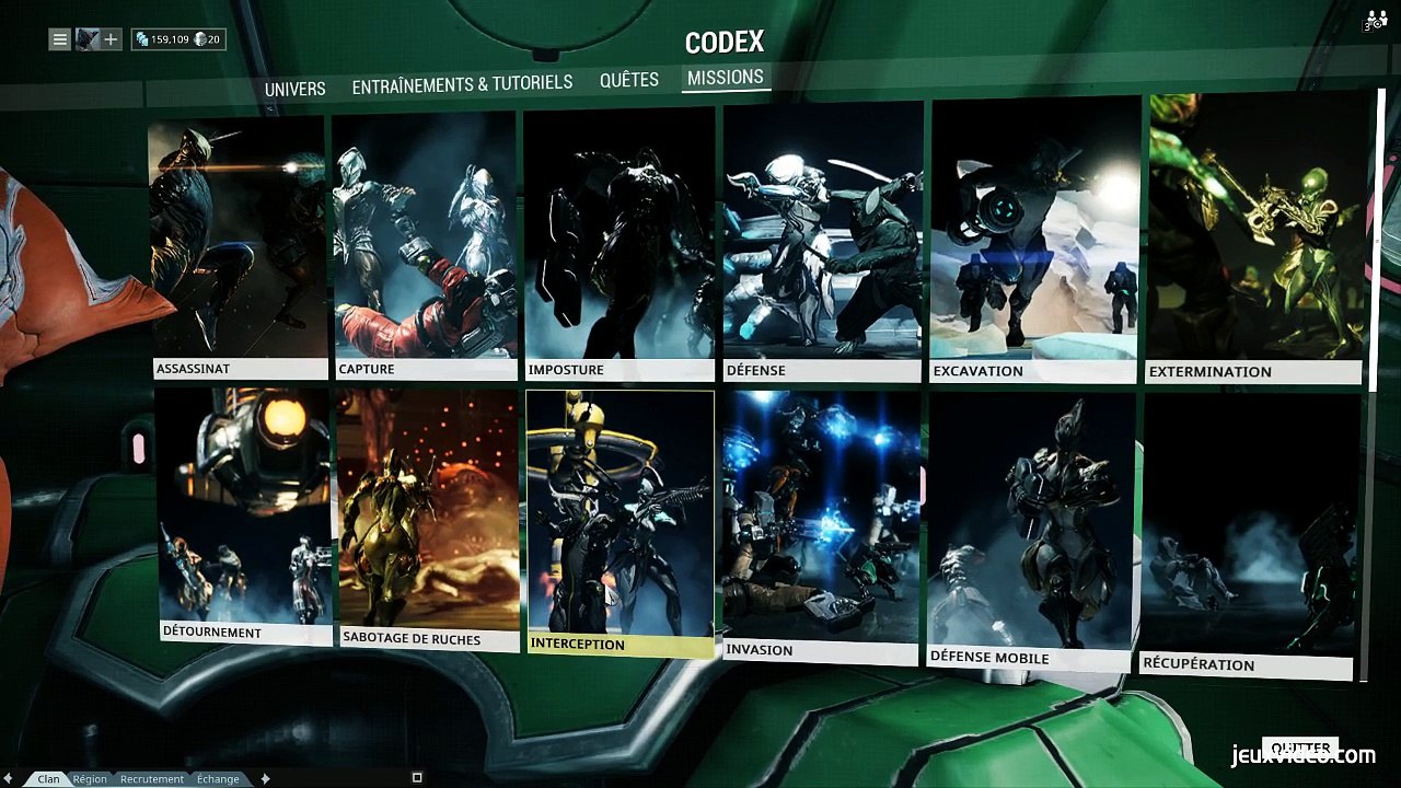 Guide Warframe - Présentation des Missions