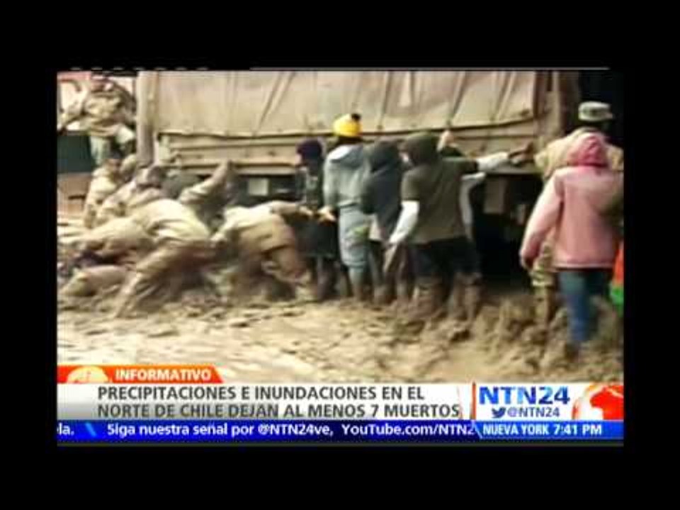 Siete muertos y al menos tres mil afectados dejan fuertes lluvias al norte de Chile