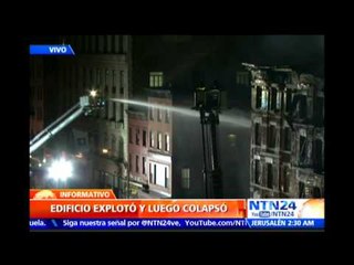 Confirman fuga de gas como causa de explosión que derrumbó dos edificios