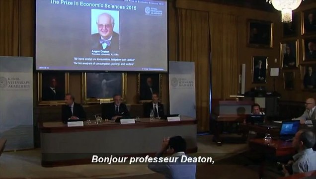 Les premiers mots du Nobel d'économie, le Britannique Angus Deaton