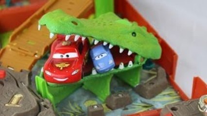 Croc Escape Crocodile Eats Lightning McQueen and Micro Drifters Cars Cars Family Vacation