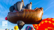 Albuquerque hot air balloon festival put on a spectacular grand finale