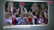 Des filles font des selfies pendant un match de baseball