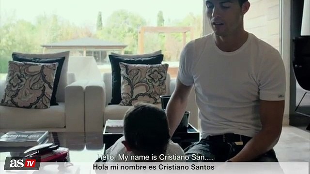 Cristiano Ronaldo Jr doesn't know his own name. Cristiano Ronaldo isn't impressed