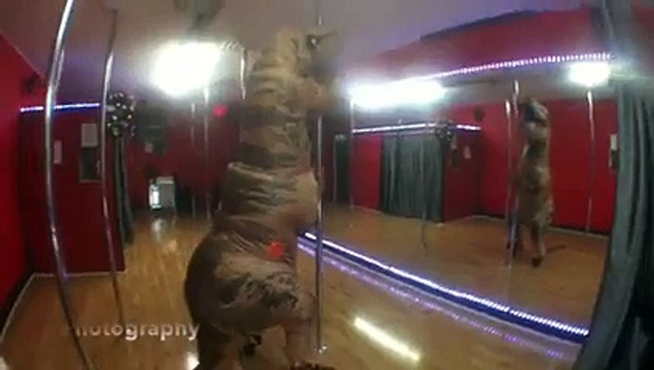 Dinosaure pole dance