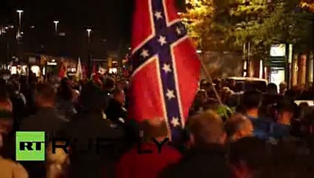 Germany- Thousands of PEGIDA supporters rally against refugees in Dresden