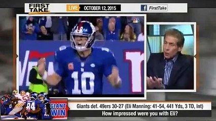 ESPN First Take - Eli Manning 3TD Performance Against 49ers