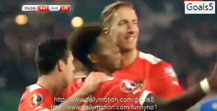 Marc Janko Goal Austria 3 - 0 Liechtenstein Euro Qualifications 12-10-2015