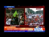 Así avanzan las multitudinarias marchas del chavismo en Venezuela