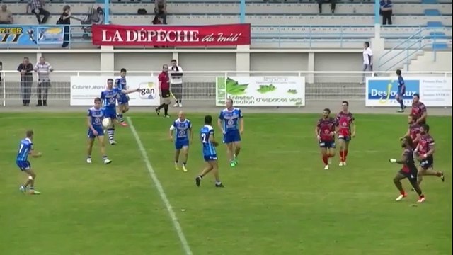 RUGBY A XIII EXTRAIT DU MATCH ST GAUDENS XIII V VILLEFRANCHE