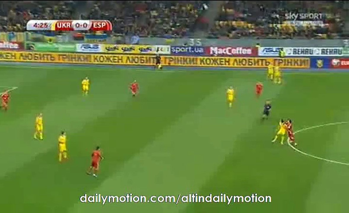 Ukraine 1st Amazing Chance to Score - Ukraine vs Spain - Euro 2016 - 12.10.2015