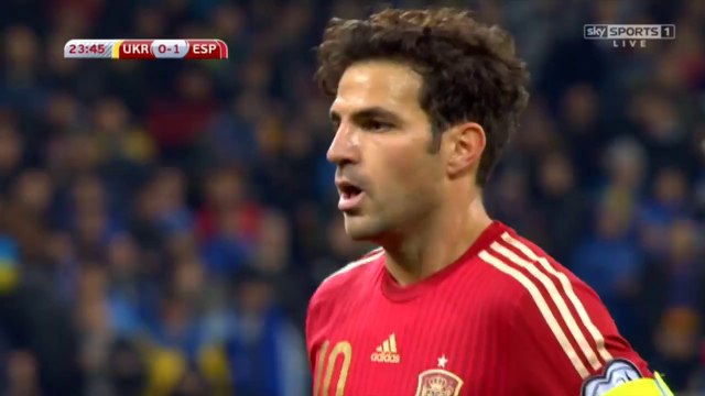 Cesc Fábregas Penalty Miss - Ukraine v. Spain 12.10.2015 HD