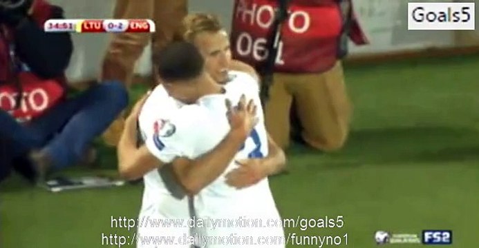Harry Kane Goal Lithuania 0 - 2 England Euro Qualifications 12-10-2015