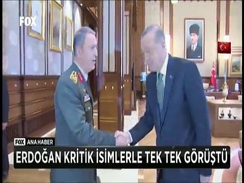 Ak Saray'da Yoğun görüşme trafiği Erdoğan kritik isimlerle tek tek görüştü