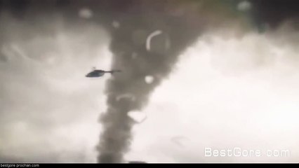 Hortuma yakalanan helikoptere bakın ne oluyor