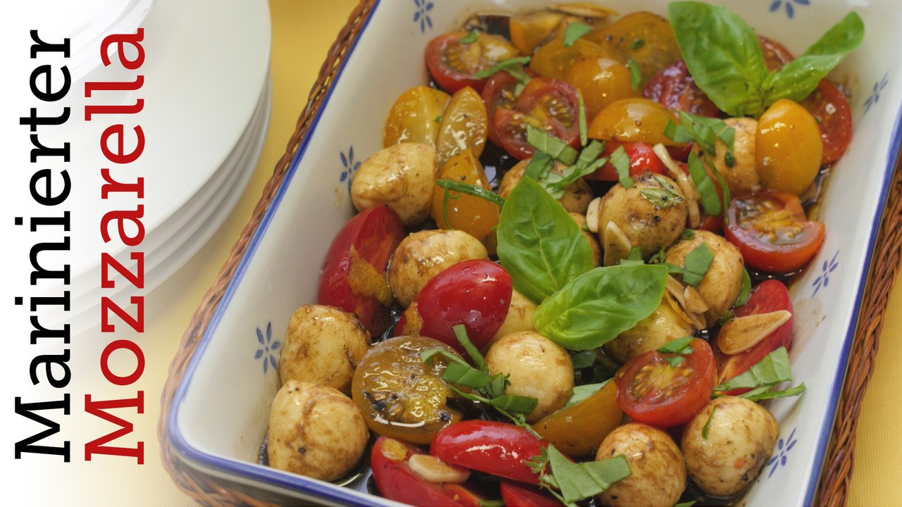 Rezept - Marinierter Mozzarella mit Tomaten (Red Kitchen - Folge 345)