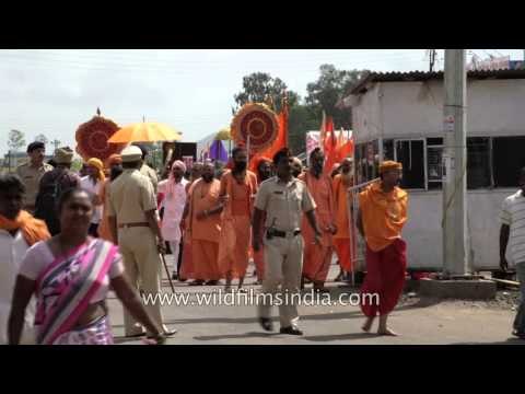 Sadhus take out religious procession at Trimbakeshwar: Nashik Kumbh