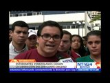 Estudiantes venezolanos exigen la liberación inmediata del líder juvenil chileno Felipe Cuevas