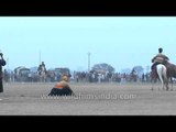 Nihang exhibits horse riding skills at Kila Raipur sports festival 2012