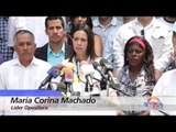 Maria Corina Machado afirma que Diosdado Cabello no puede destituirla como diputada
