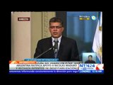 Argentina ratifica respaldo al Gobierno venezolano y asegura que no reconocerán destituciones