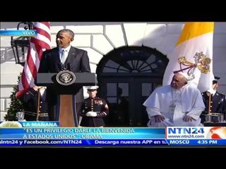 Obama destaca mensaje de misericordia del Papa Francisco durante discurso de bienvenida