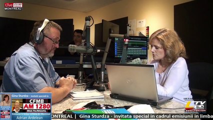 Gina STURDZA la CFMB 1280 AM si LiveTV-RO Canada