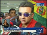 Selección de Bolivia llegó a Quito acompañada de pocos hinchas