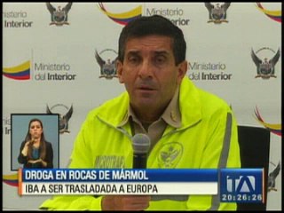 Droga iba a ser trasladada a Europa en rocas de Marmol